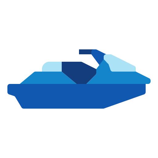 Jet ski riding on the water in Krabi